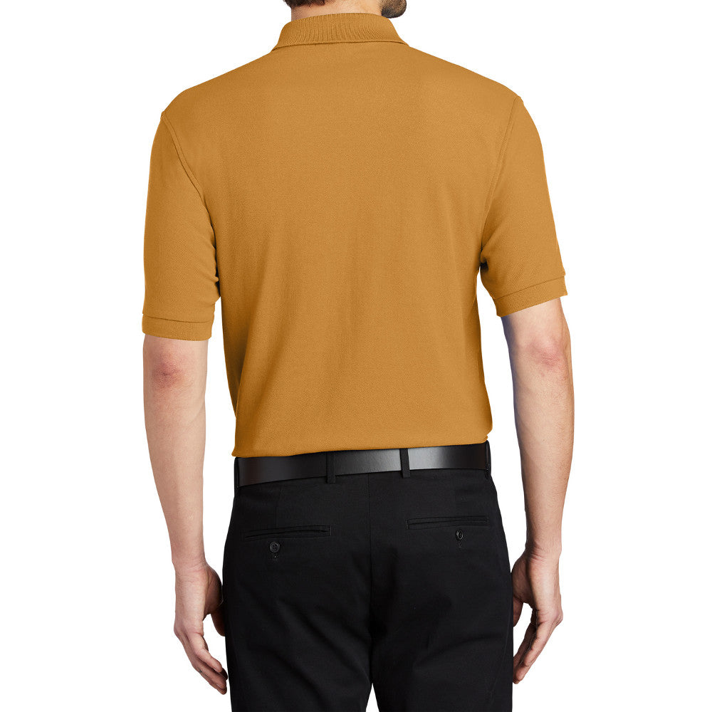 Men's Short Sleeve Soft Silk Touch Classic Polo Shirt for Everyday Comfort