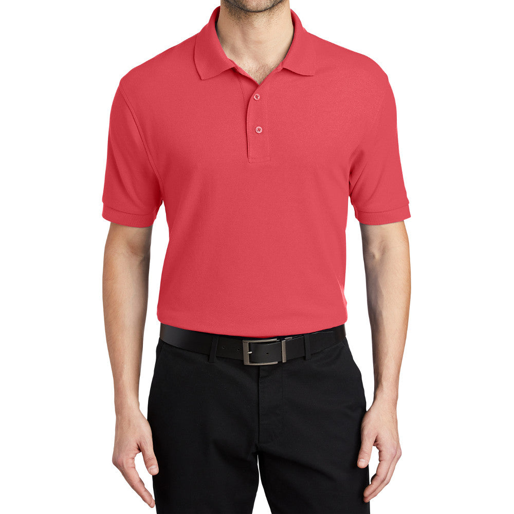 Men's Short Sleeve Soft Silk Touch Classic Polo Shirt for Everyday Comfort