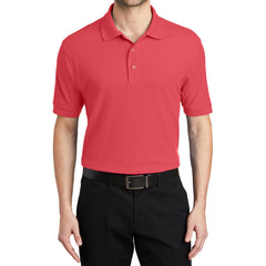 Men's Short Sleeve Soft Silk Touch Classic Polo Shirt for Everyday Comfort