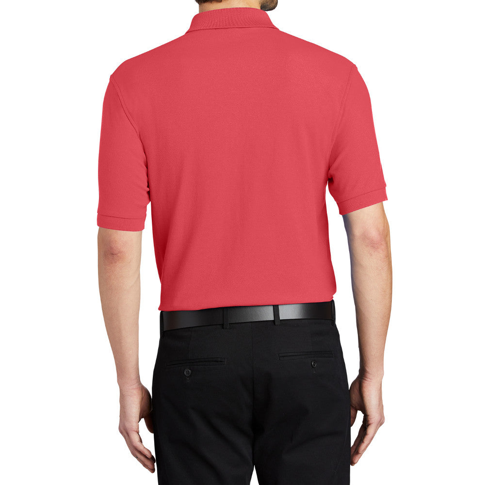 Men's Short Sleeve Soft Silk Touch Classic Polo Shirt for Everyday Comfort