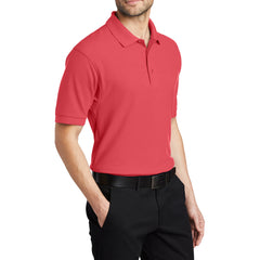 Men's Short Sleeve Soft Silk Touch Classic Polo Shirt for Everyday Comfort