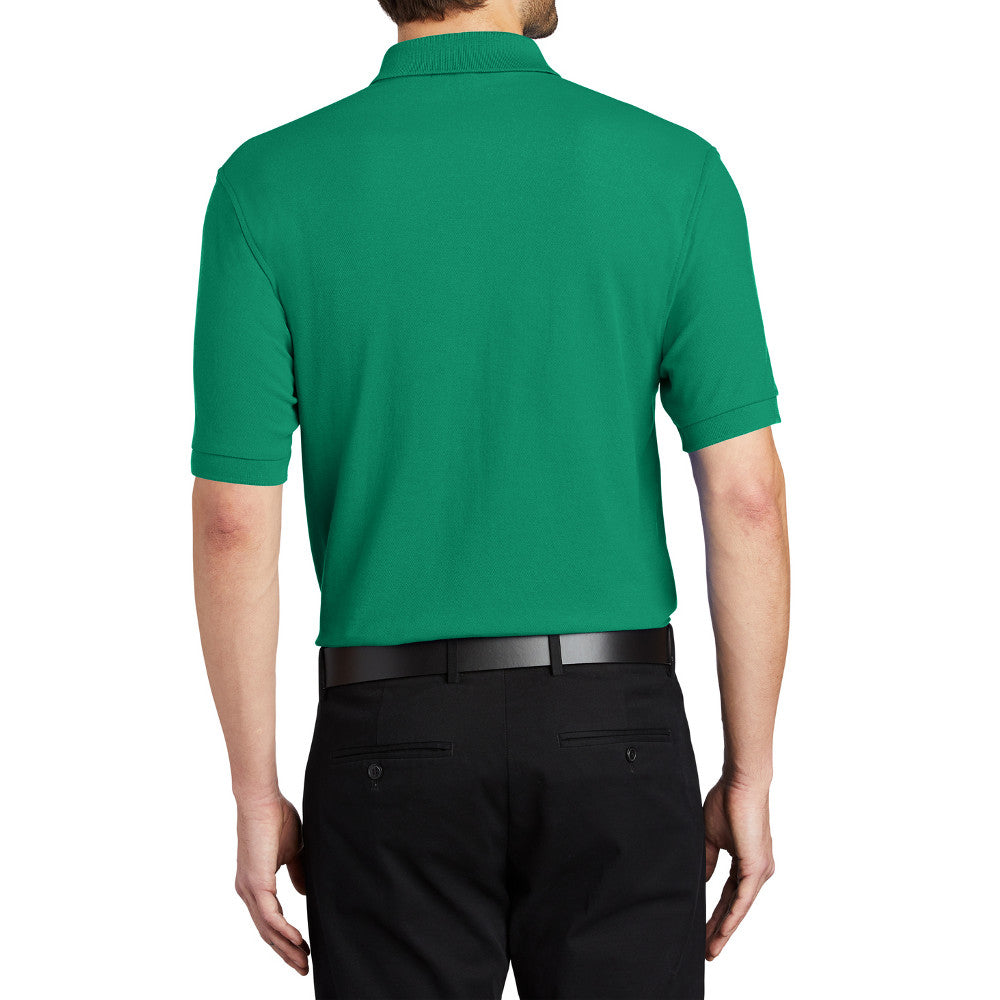 Men's Short Sleeve Soft Silk Touch Classic Polo Shirt for Everyday Comfort