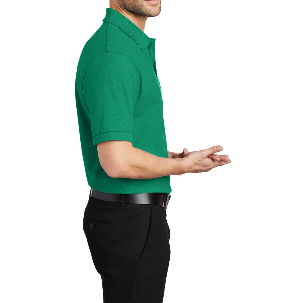 Men's Short Sleeve Soft Silk Touch Classic Polo Shirt for Everyday Comfort