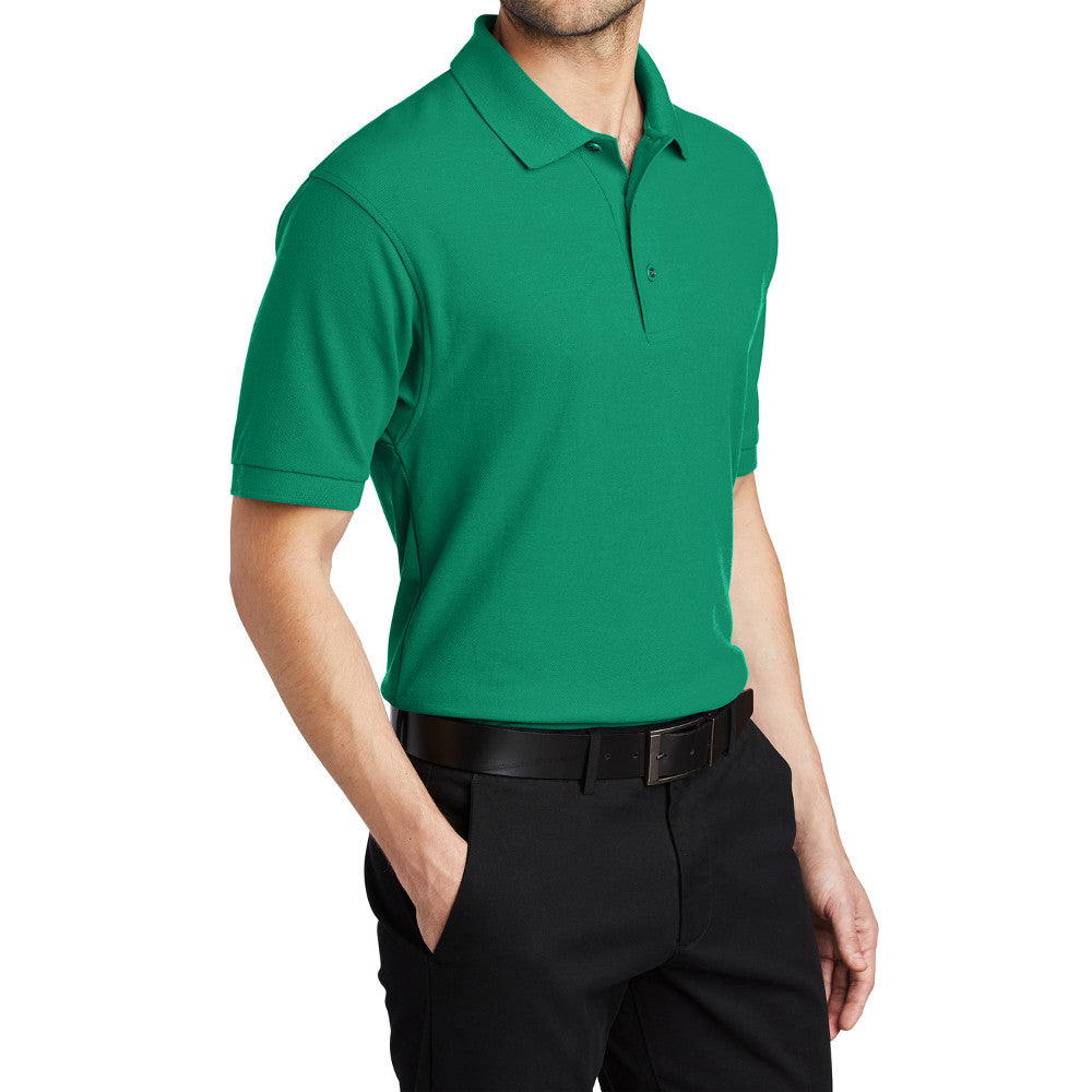Men's Short Sleeve Soft Silk Touch Classic Polo Shirt for Everyday Comfort