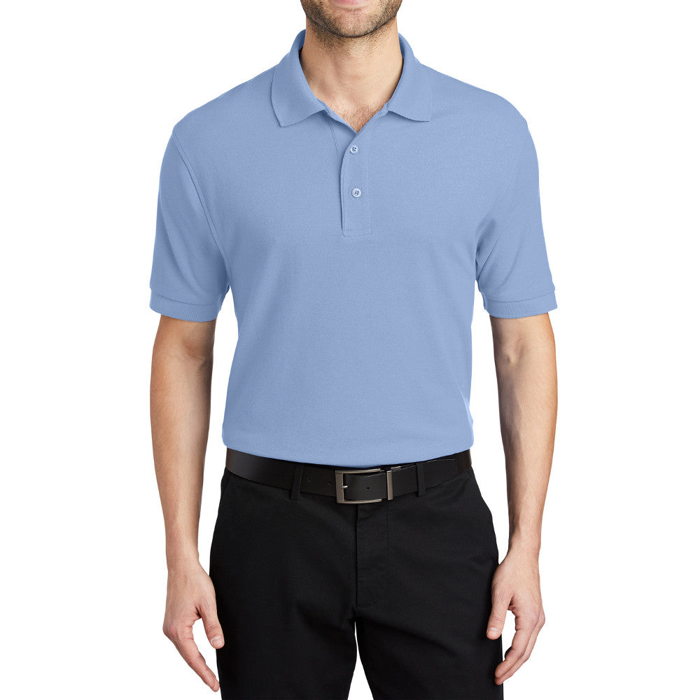 Men's Short Sleeve Soft Silk Touch Classic Polo Shirt for Everyday Comfort