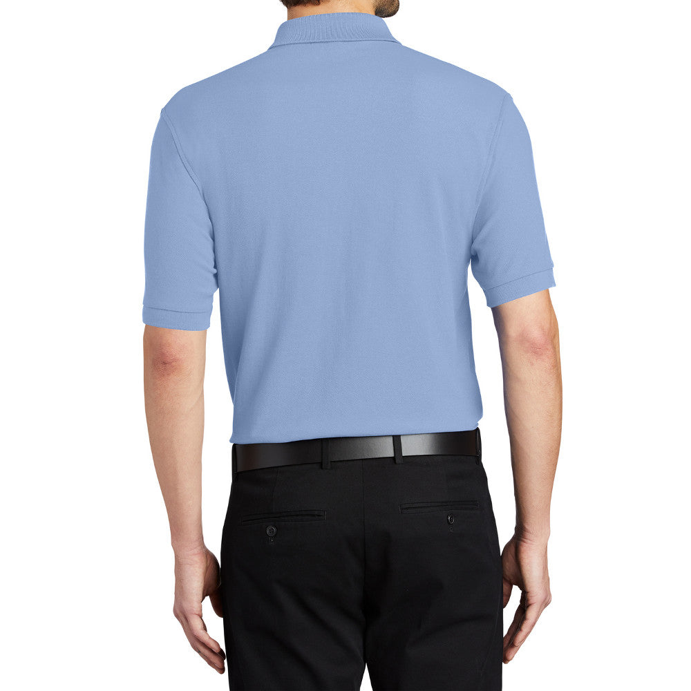 Men's Short Sleeve Soft Silk Touch Classic Polo Shirt for Everyday Comfort