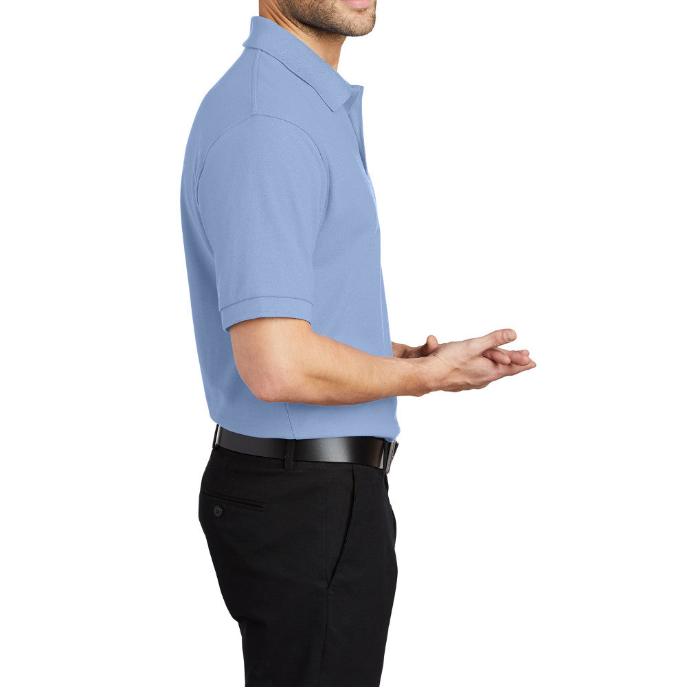 Men's Short Sleeve Soft Silk Touch Classic Polo Shirt for Everyday Comfort
