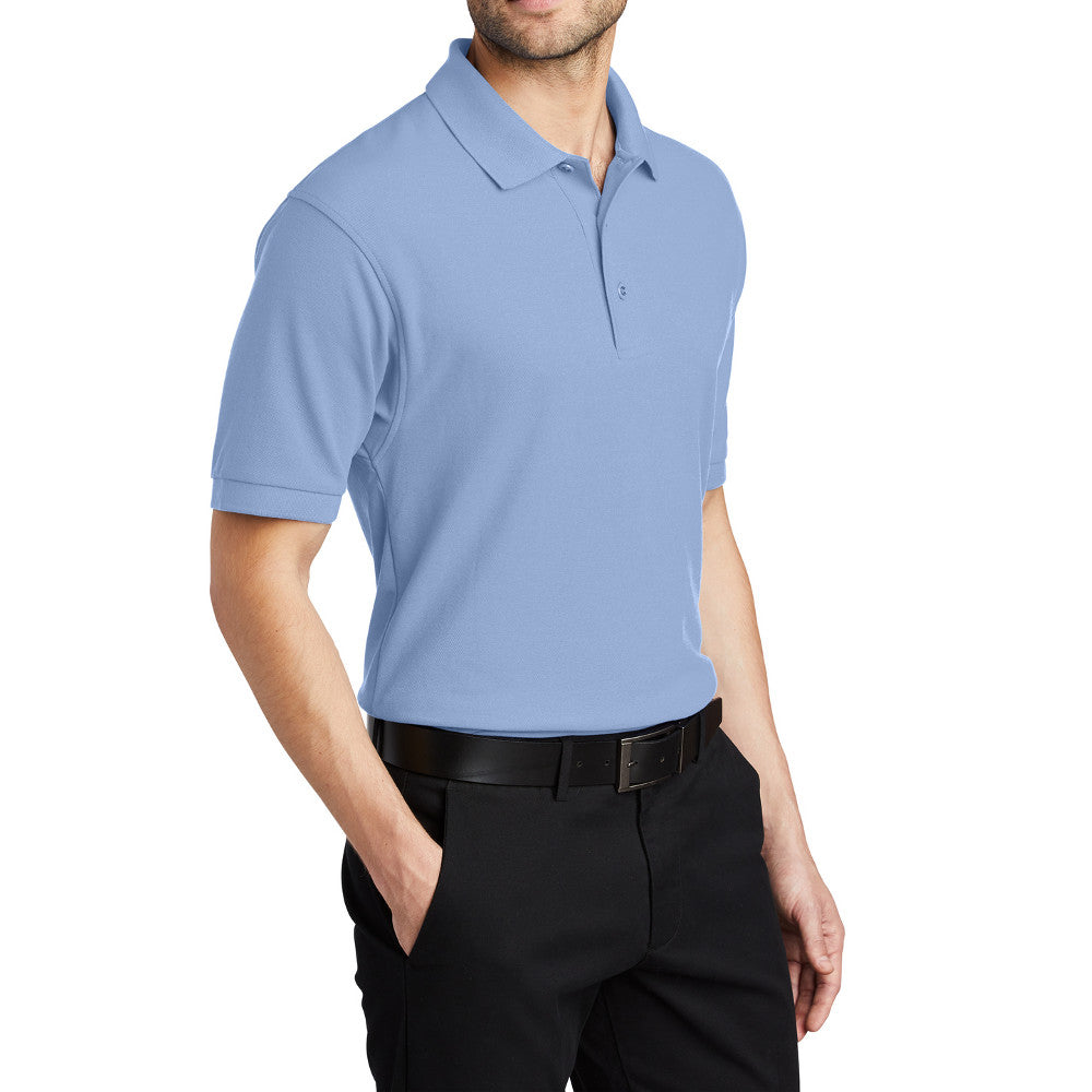 Men's Short Sleeve Soft Silk Touch Classic Polo Shirt for Everyday Comfort