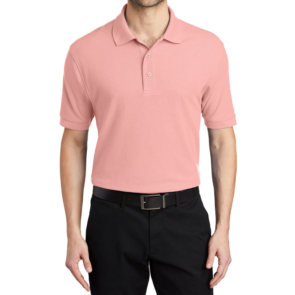 Men's Short Sleeve Soft Silk Touch Classic Polo Shirt for Everyday Comfort