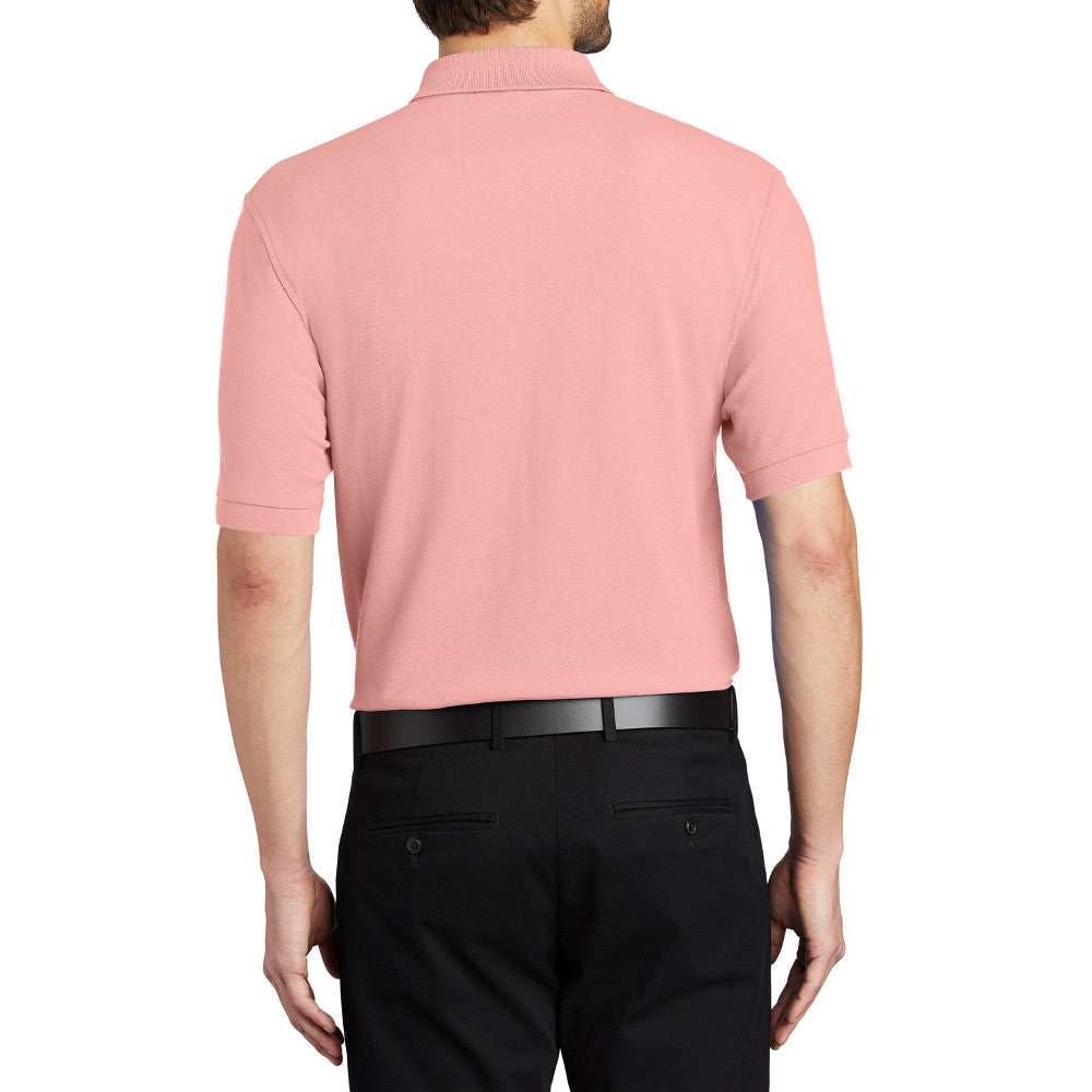 Men's Short Sleeve Soft Silk Touch Classic Polo Shirt for Everyday Comfort