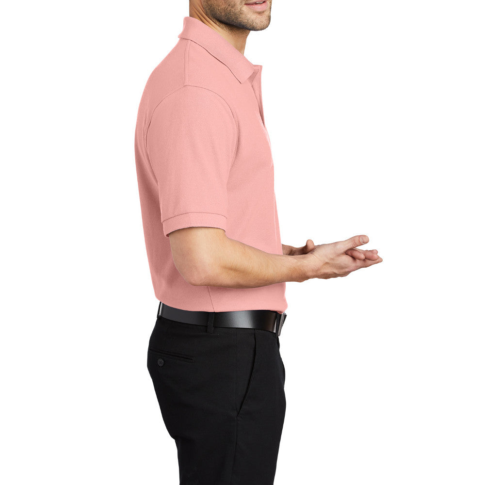 Men's Short Sleeve Soft Silk Touch Classic Polo Shirt for Everyday Comfort