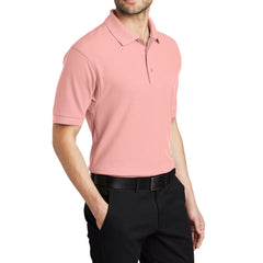 Men's Short Sleeve Soft Silk Touch Classic Polo Shirt for Everyday Comfort