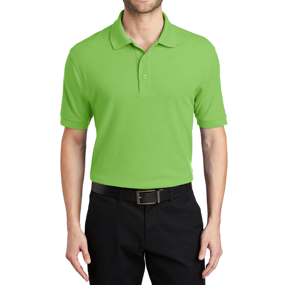 Men's Short Sleeve Soft Silk Touch Classic Polo Shirt for Everyday Comfort