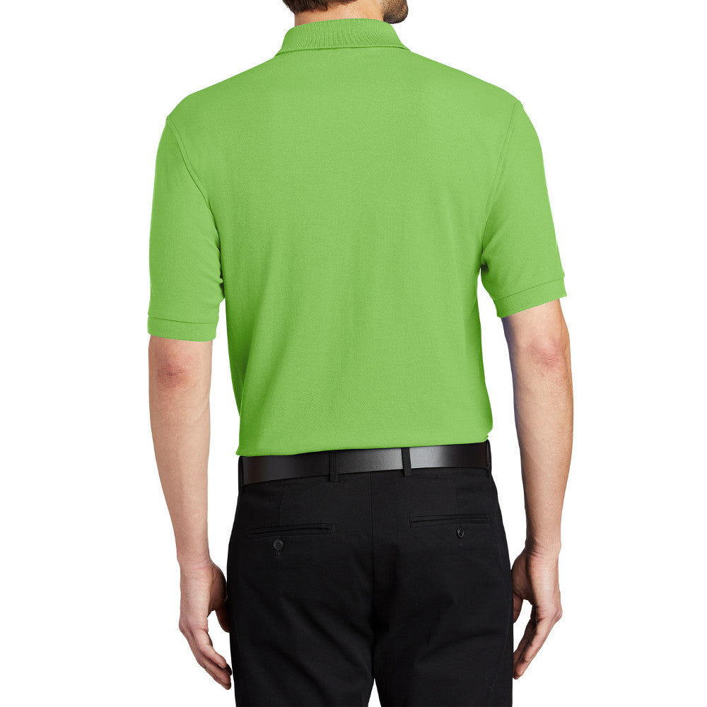 Men's Short Sleeve Soft Silk Touch Classic Polo Shirt for Everyday Comfort