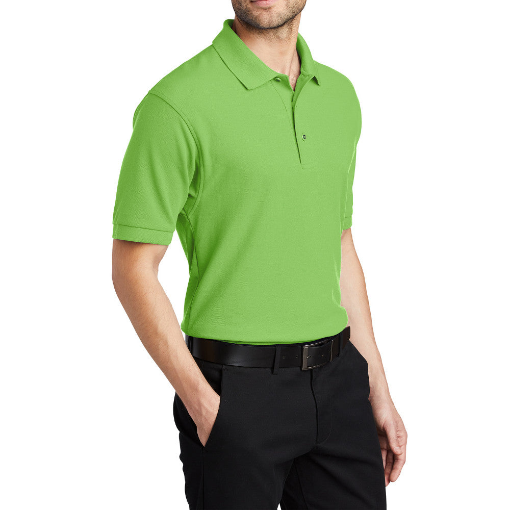 Men's Short Sleeve Soft Silk Touch Classic Polo Shirt for Everyday Comfort