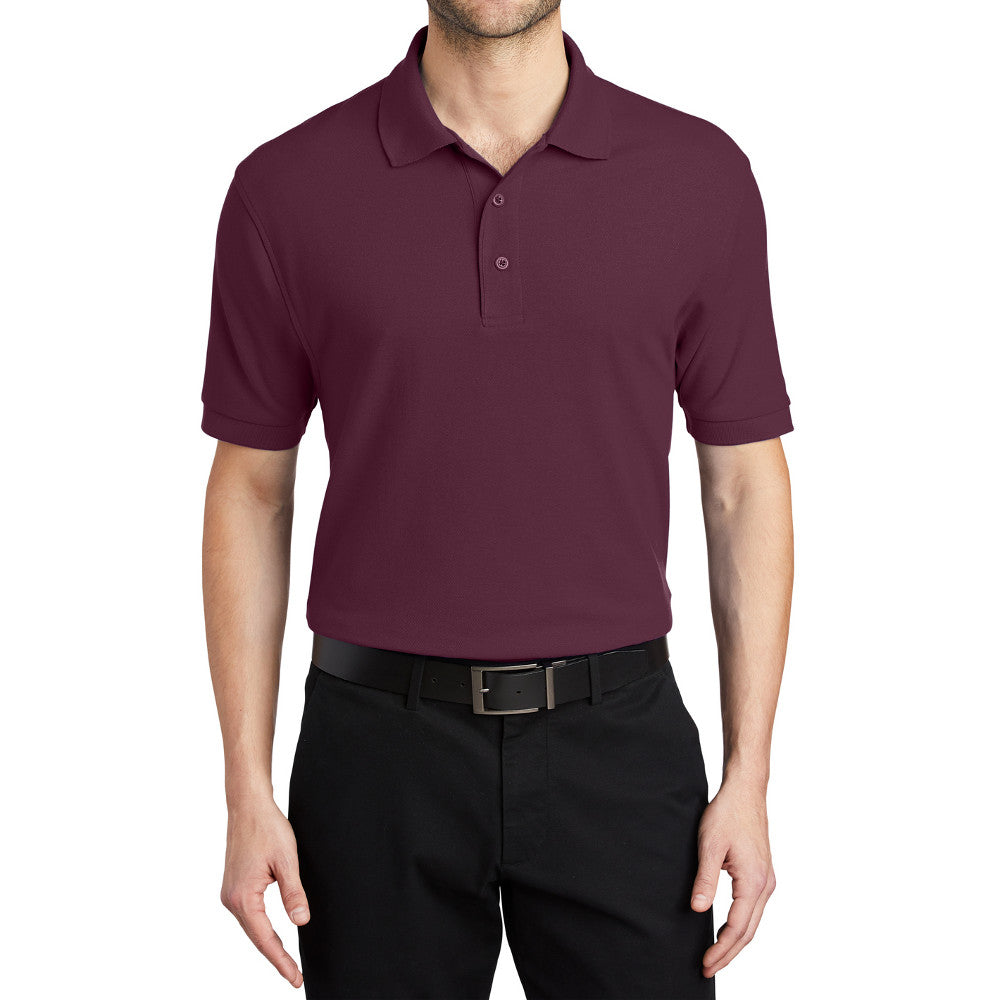 Men's Short Sleeve Soft Silk Touch Classic Polo Shirt for Everyday Comfort
