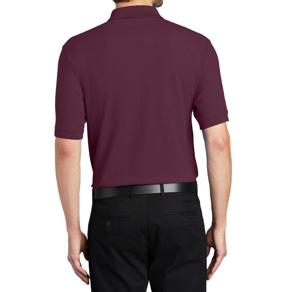 Men's Short Sleeve Soft Silk Touch Classic Polo Shirt for Everyday Comfort