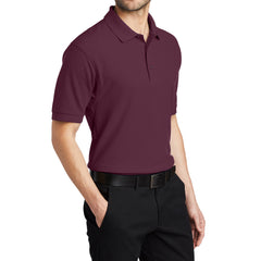 Men's Short Sleeve Soft Silk Touch Classic Polo Shirt for Everyday Comfort