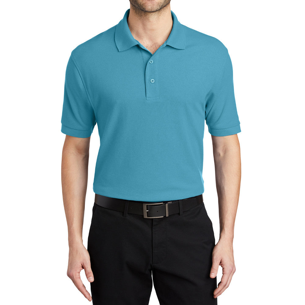 Men's Short Sleeve Soft Silk Touch Classic Polo Shirt for Everyday Comfort