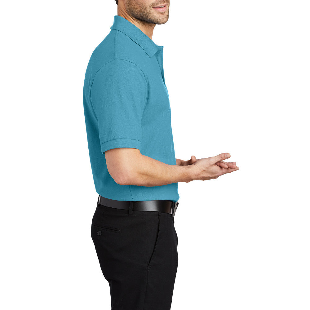 Men's Short Sleeve Soft Silk Touch Classic Polo Shirt for Everyday Comfort