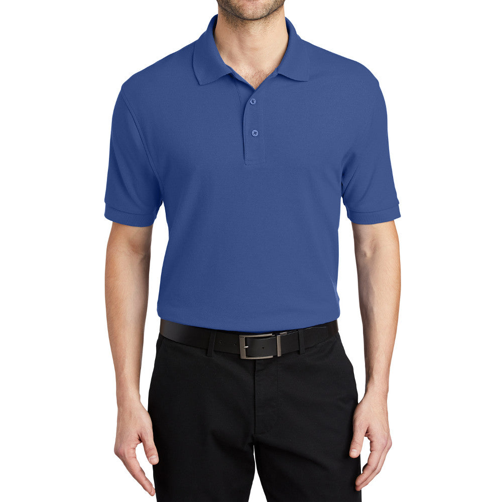 Men's Short Sleeve Soft Silk Touch Classic Polo Shirt for Everyday Comfort