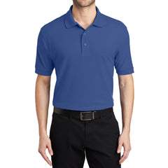 Men's Short Sleeve Soft Silk Touch Classic Polo Shirt for Everyday Comfort