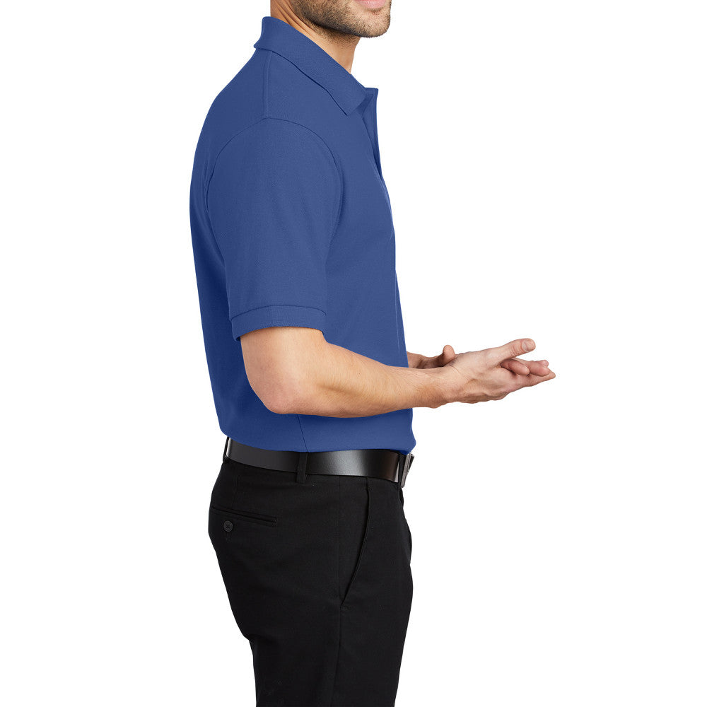 Men's Short Sleeve Soft Silk Touch Classic Polo Shirt for Everyday Comfort