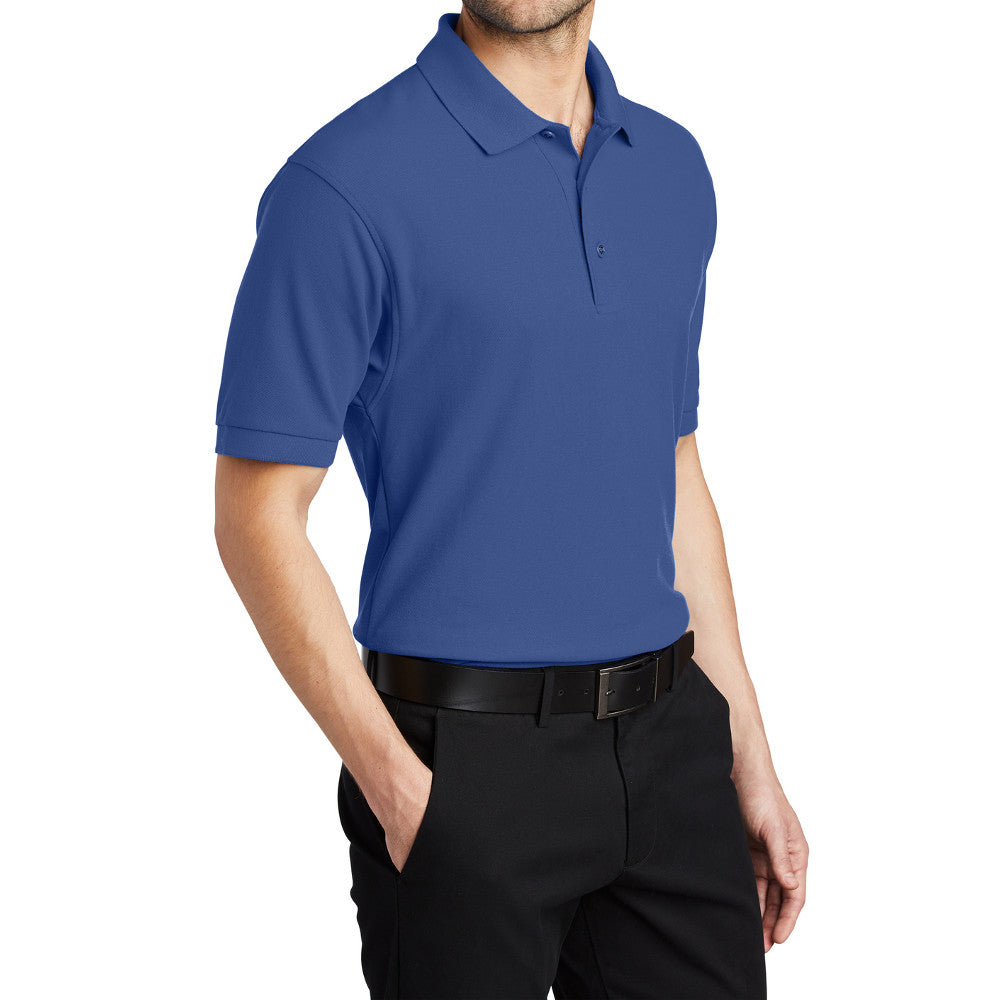 Men's Short Sleeve Soft Silk Touch Classic Polo Shirt for Everyday Comfort