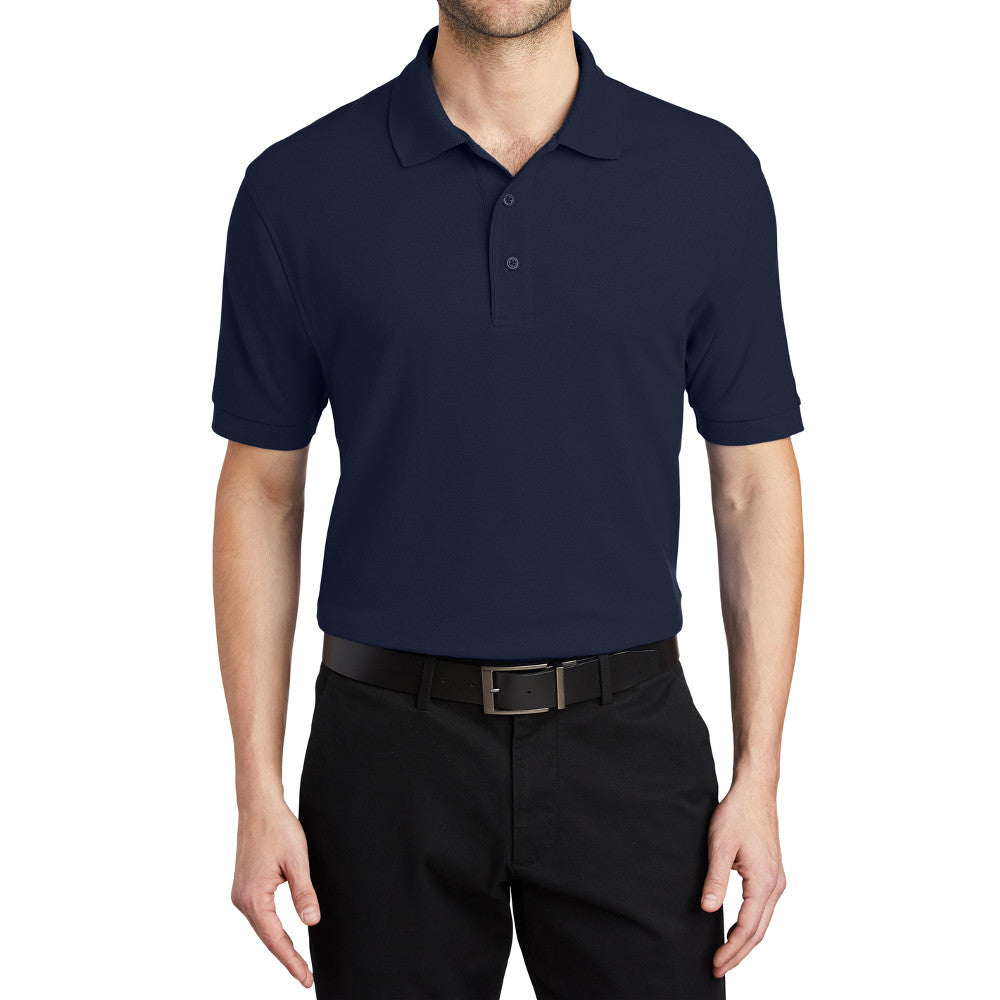 Men's Short Sleeve Soft Silk Touch Classic Polo Shirt for Everyday Comfort