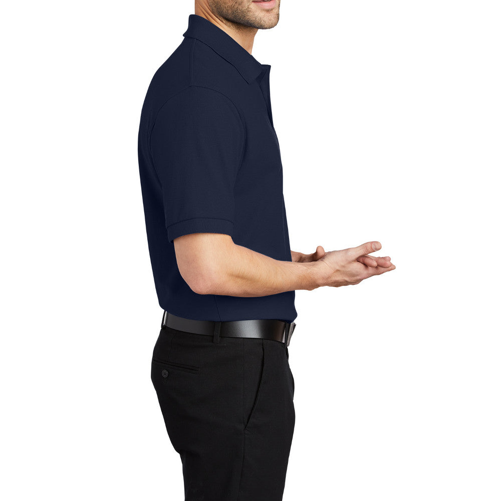 Men's Short Sleeve Soft Silk Touch Classic Polo Shirt for Everyday Comfort