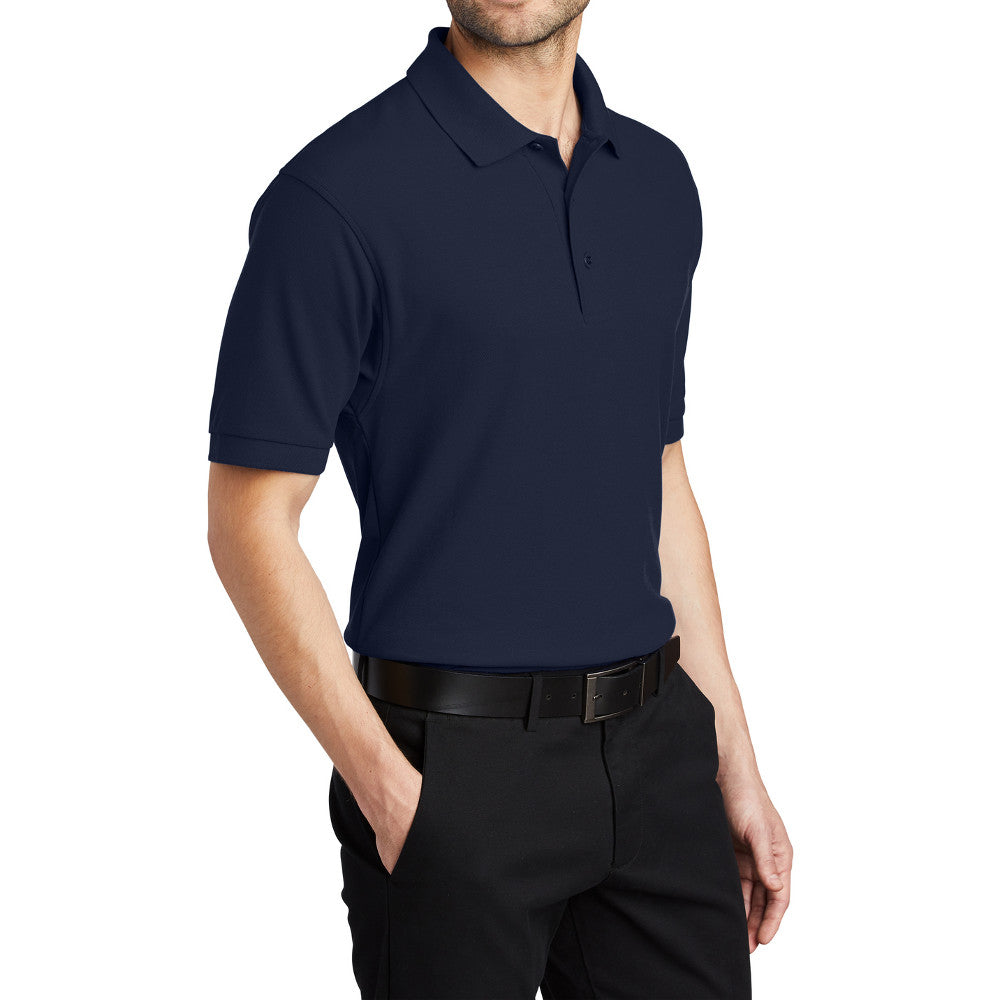 Men's Short Sleeve Soft Silk Touch Classic Polo Shirt for Everyday Comfort