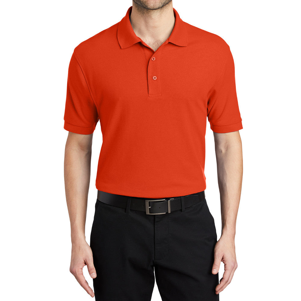 Men's Short Sleeve Soft Silk Touch Classic Polo Shirt for Everyday Comfort