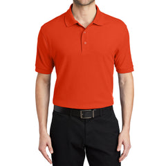 Men's Short Sleeve Soft Silk Touch Classic Polo Shirt for Everyday Comfort