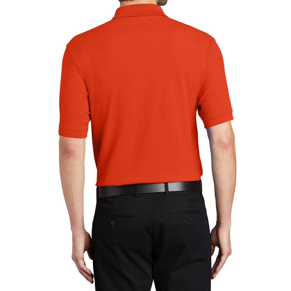 Men's Short Sleeve Soft Silk Touch Classic Polo Shirt for Everyday Comfort
