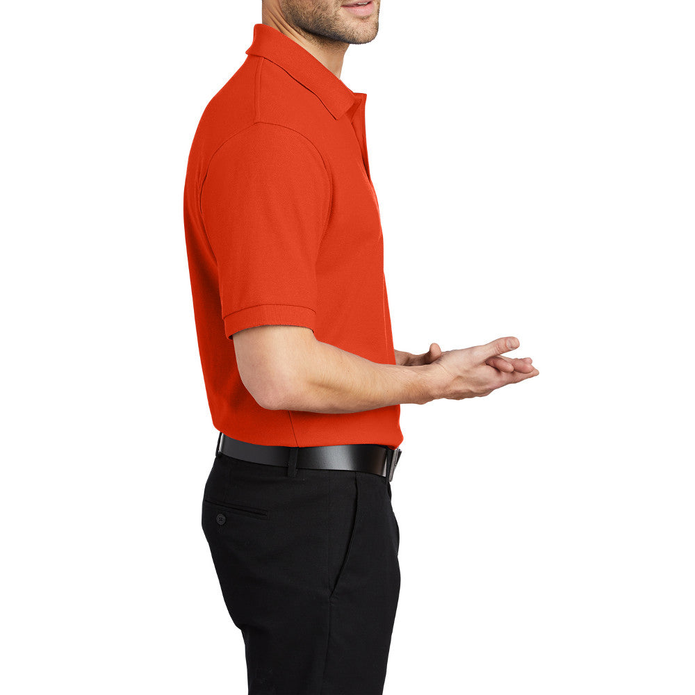 Men's Short Sleeve Soft Silk Touch Classic Polo Shirt for Everyday Comfort