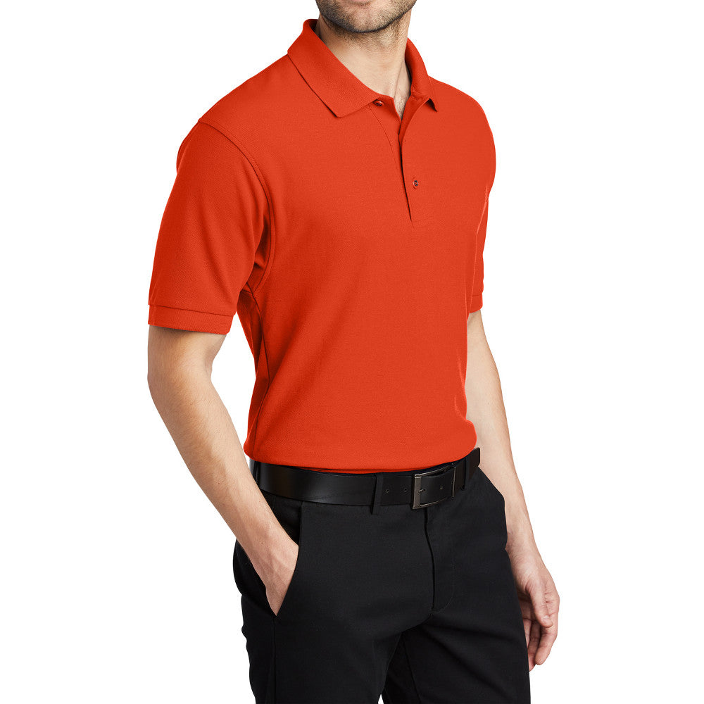 Men's Short Sleeve Soft Silk Touch Classic Polo Shirt for Everyday Comfort