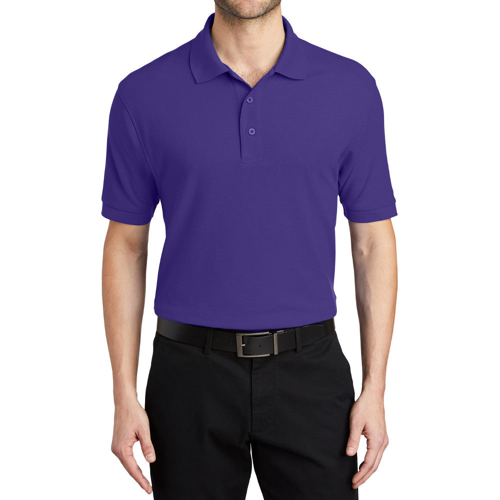 Men's Short Sleeve Soft Silk Touch Classic Polo Shirt for Everyday Comfort
