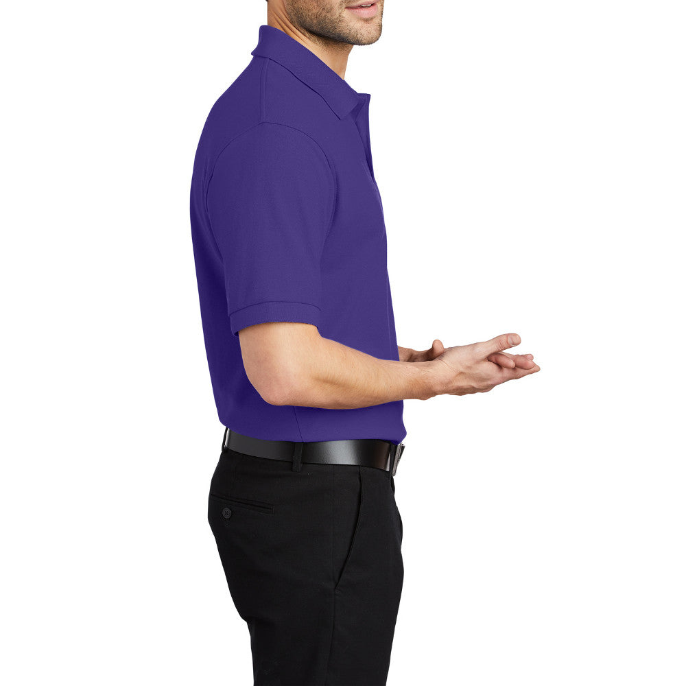 Men's Short Sleeve Soft Silk Touch Classic Polo Shirt for Everyday Comfort