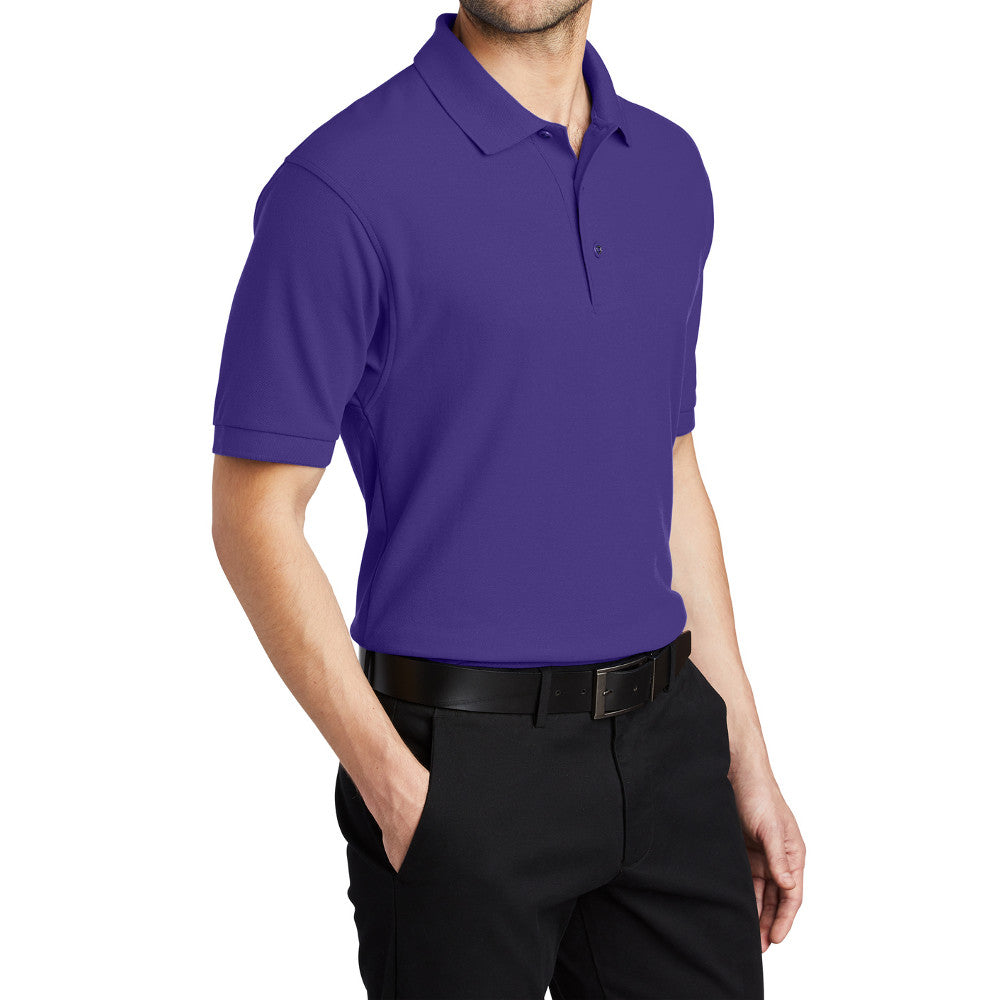 Men's Short Sleeve Soft Silk Touch Classic Polo Shirt for Everyday Comfort