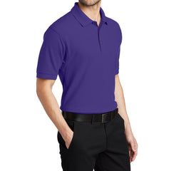 Men's Short Sleeve Soft Silk Touch Classic Polo Shirt for Everyday Comfort
