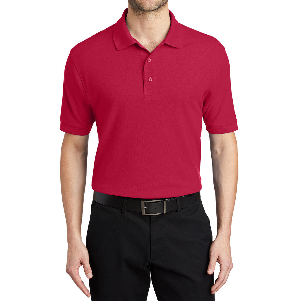 Men's Short Sleeve Soft Silk Touch Classic Polo Shirt for Everyday Comfort