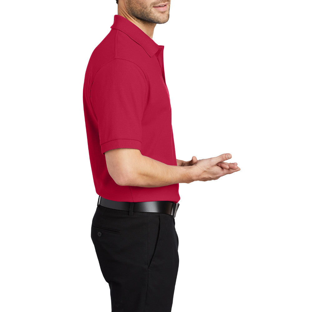 Men's Short Sleeve Soft Silk Touch Classic Polo Shirt for Everyday Comfort