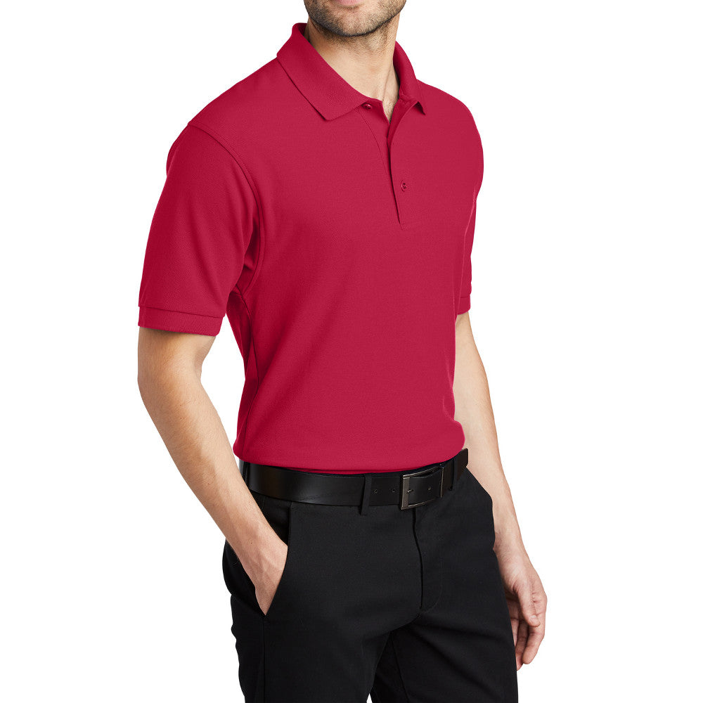 Men's Short Sleeve Soft Silk Touch Classic Polo Shirt for Everyday Comfort