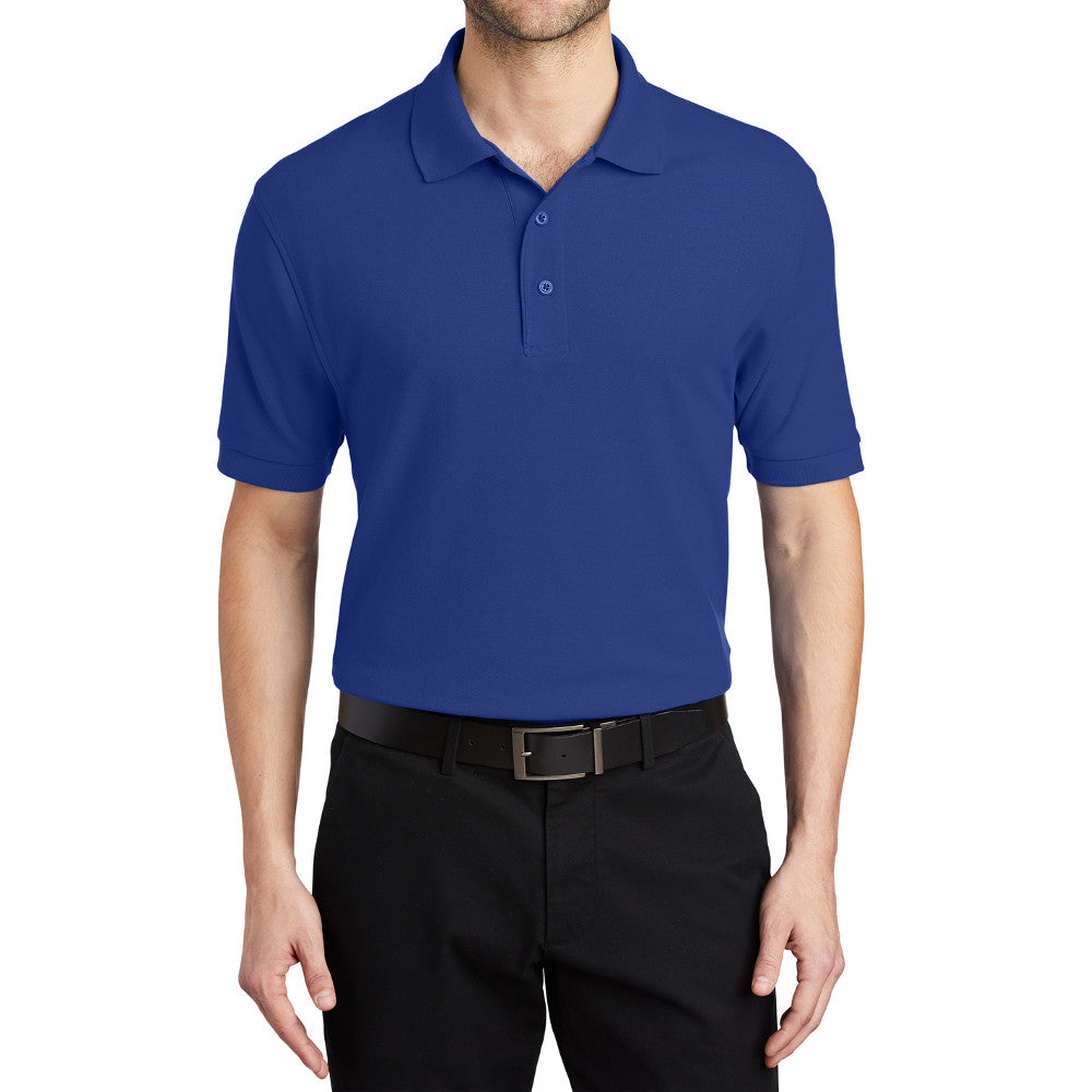 Men's Short Sleeve Soft Silk Touch Classic Polo Shirt for Everyday Comfort