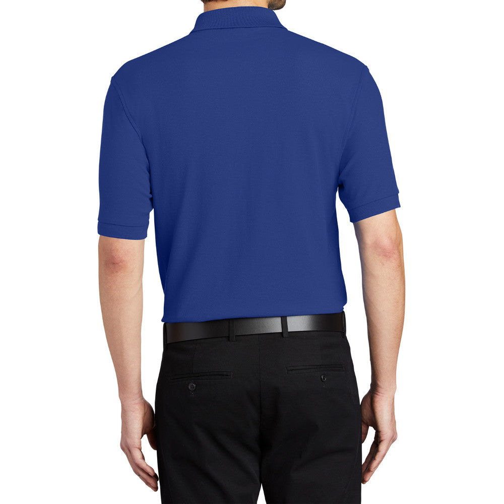 Men's Short Sleeve Soft Silk Touch Classic Polo Shirt for Everyday Comfort