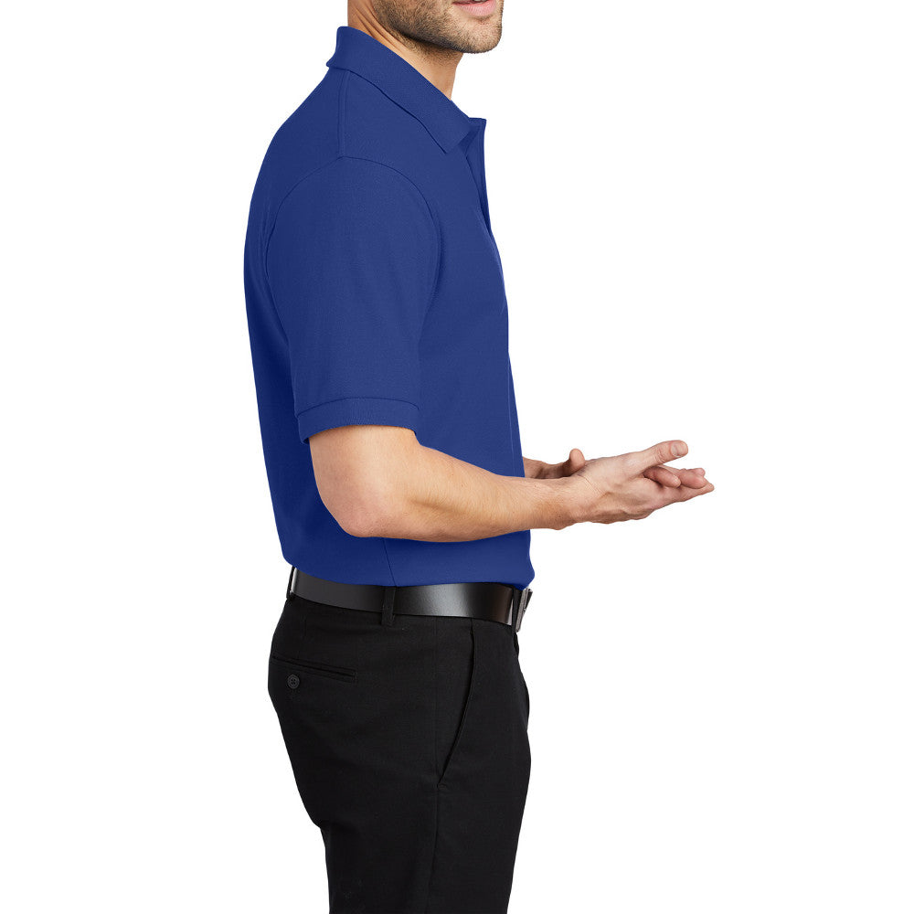 Men's Short Sleeve Soft Silk Touch Classic Polo Shirt for Everyday Comfort