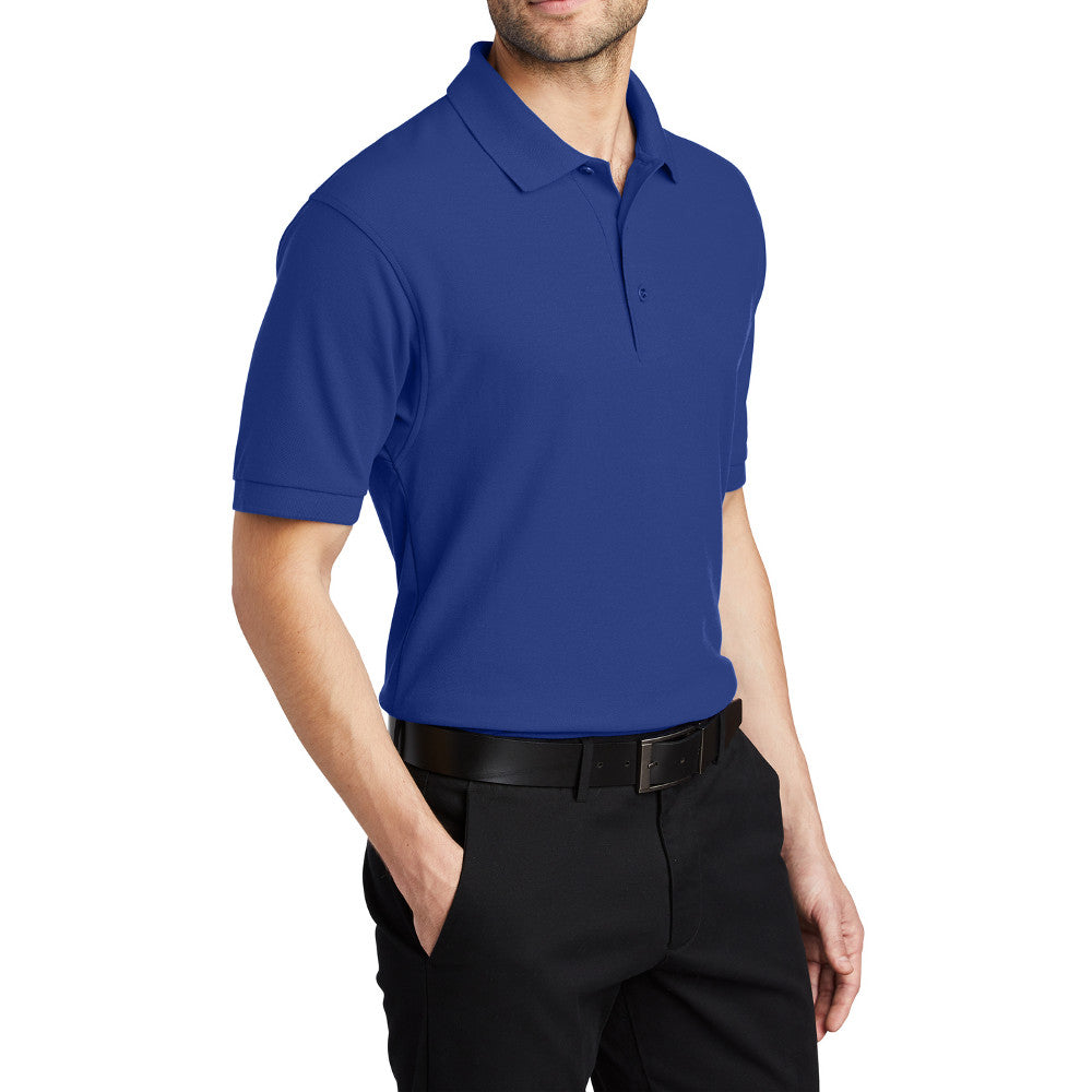 Men's Short Sleeve Soft Silk Touch Classic Polo Shirt for Everyday Comfort
