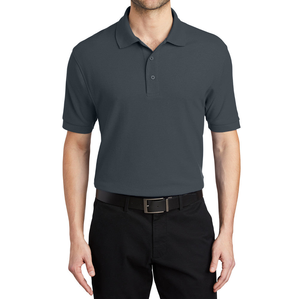 Men's Short Sleeve Soft Silk Touch Classic Polo Shirt for Everyday Comfort