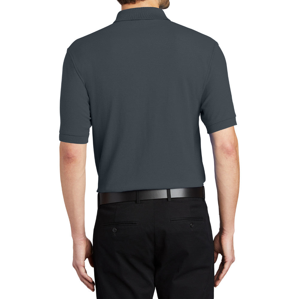 Men's Short Sleeve Soft Silk Touch Classic Polo Shirt for Everyday Comfort