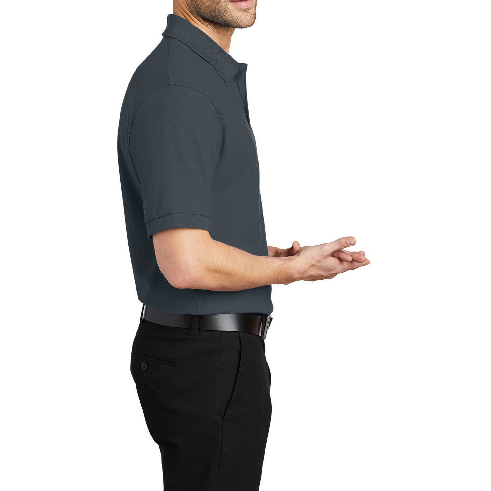 Men's Short Sleeve Soft Silk Touch Classic Polo Shirt for Everyday Comfort